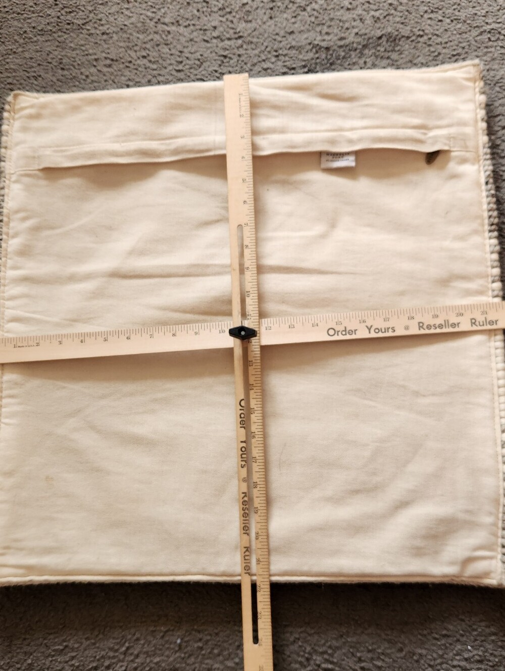 MAGNOLIA HOME Sham Pillow Case Gray Joanna Gaines Wool Cotton 22x22 Fixer Upper - Picture 8 of 10